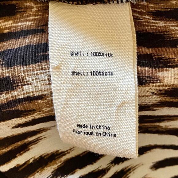 L'AGENCE Cipriana Leopard Print Asymmetrical Silk Dress, Size 0 - Picture 11 of 12
